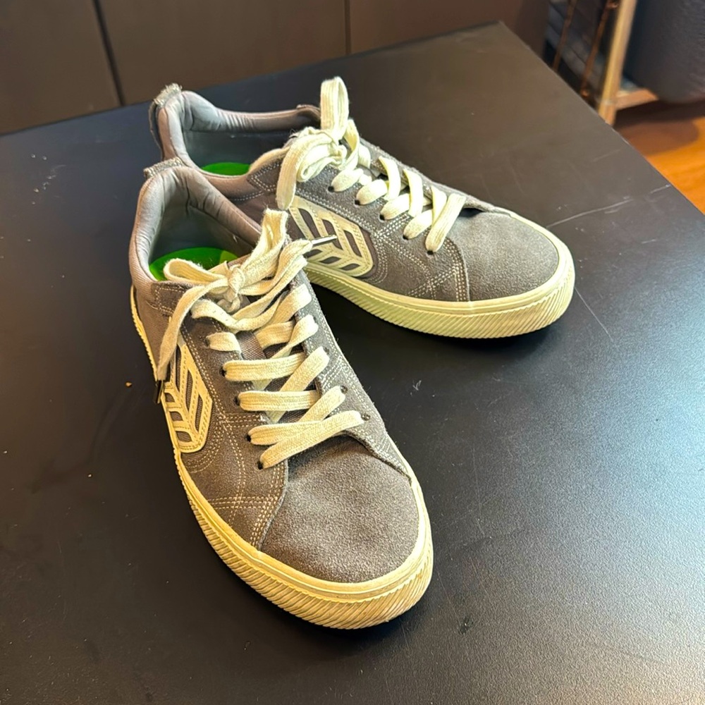 Gray suede Cariuma sneakers